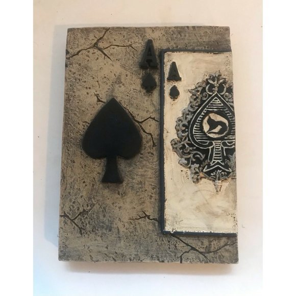 2004 Orion’s Ceramic Wall Art Poker Playing Cards Man Cave Club Spade Heart Ace - Picture 2 of 7